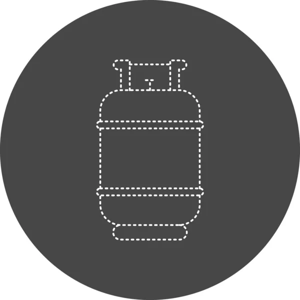 Gas Cylinder Illustration Web Icon — Stockový vektor