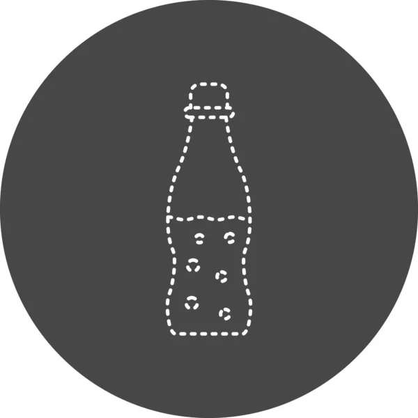 Bottle Web Color Icon Simple Illustration — Stockvektor