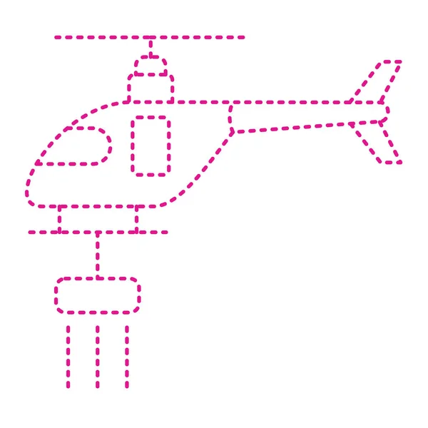 Drone Flight Icon Outline Illustration Helicopter Vector Icons Web — Stok Vektör