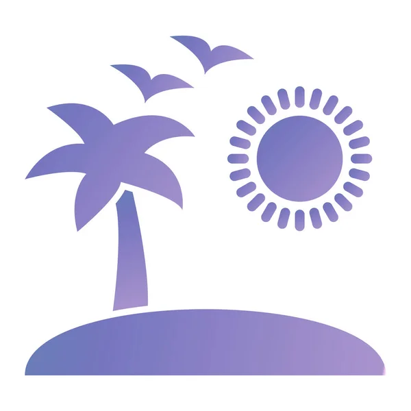 Summer Beach Icon Vector Illustration — Vettoriale Stock