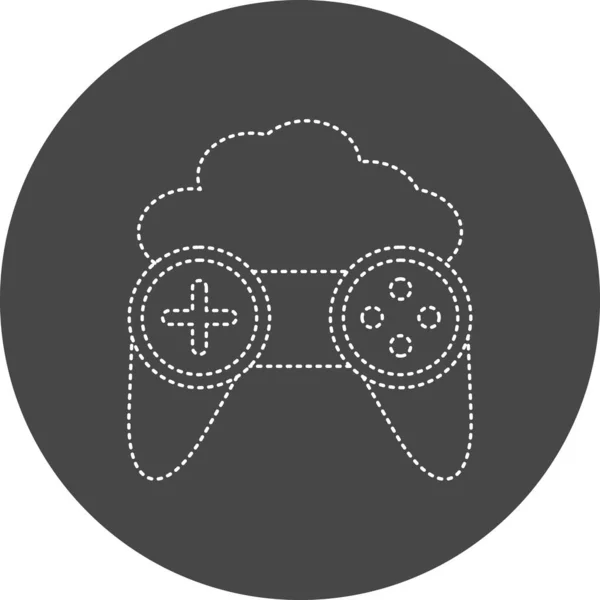 Vector Illustration Gaming Cloud Icon — Stok Vektör