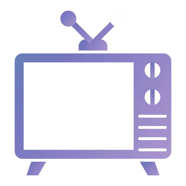 Televisión Icono Web Ilustración Simple — Vector de stock