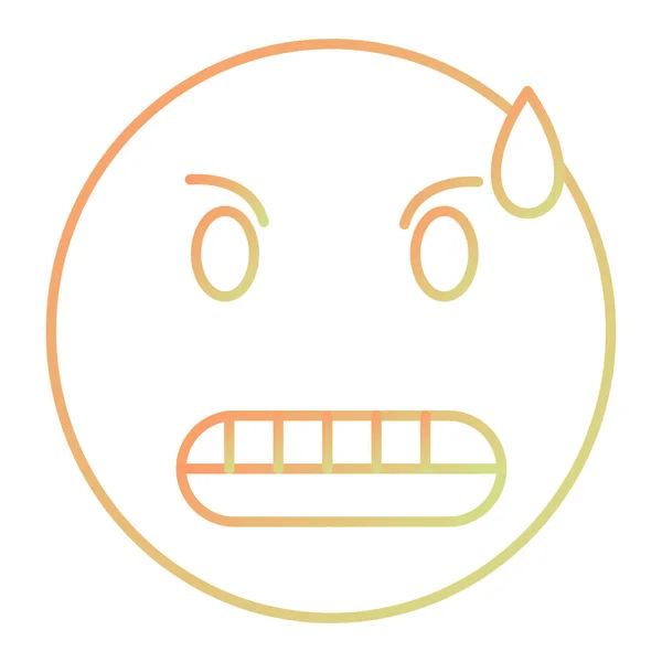Vector Illustration Face Emoticon Icon — ストックベクタ