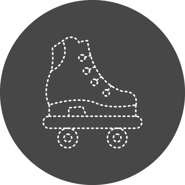 Roller Skates Web Icon Simple Design — Stock Vector