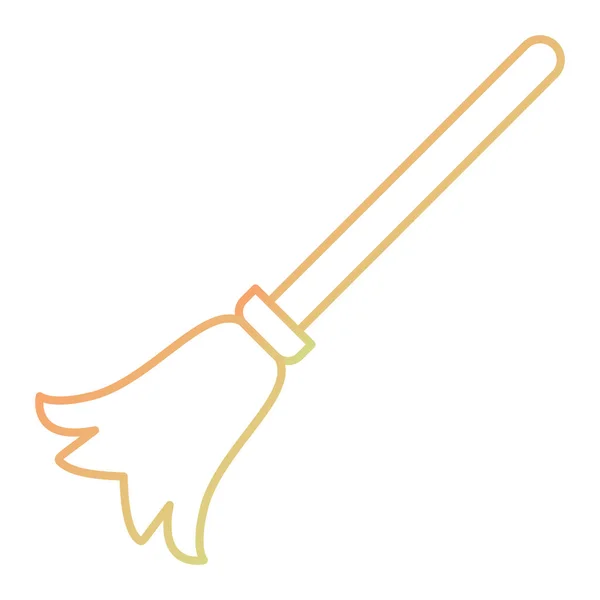 Broom Icon Flat Illustration Mop Vector Icons Web —  Vetores de Stock