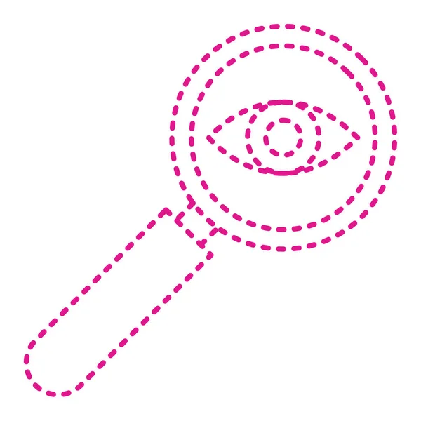 Magnifying Glass Eye Icon White Background Vector Illustration — Stok Vektör