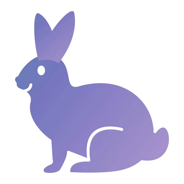 Милый Кролик Фиолетовым Голубым Небом — стоковый вектор