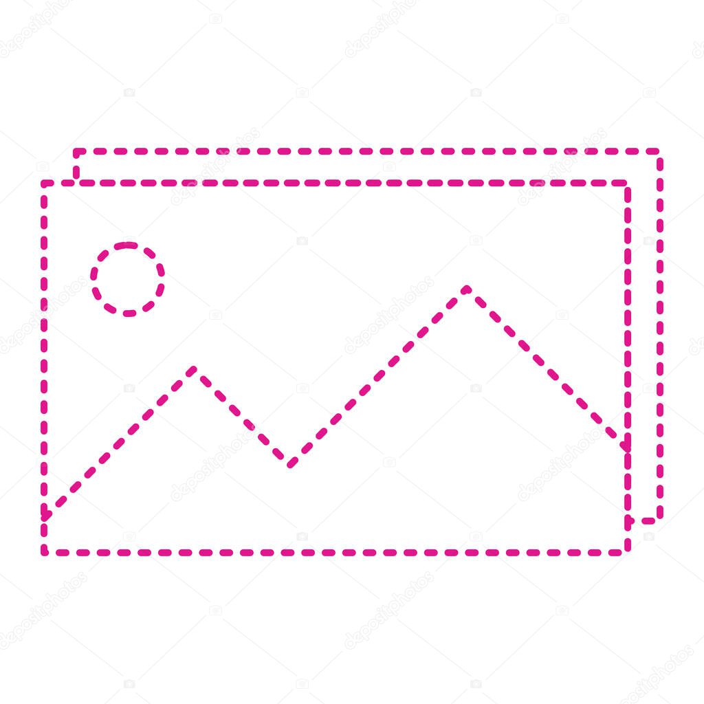 square frame with pink and purple hearts. vector illustration
