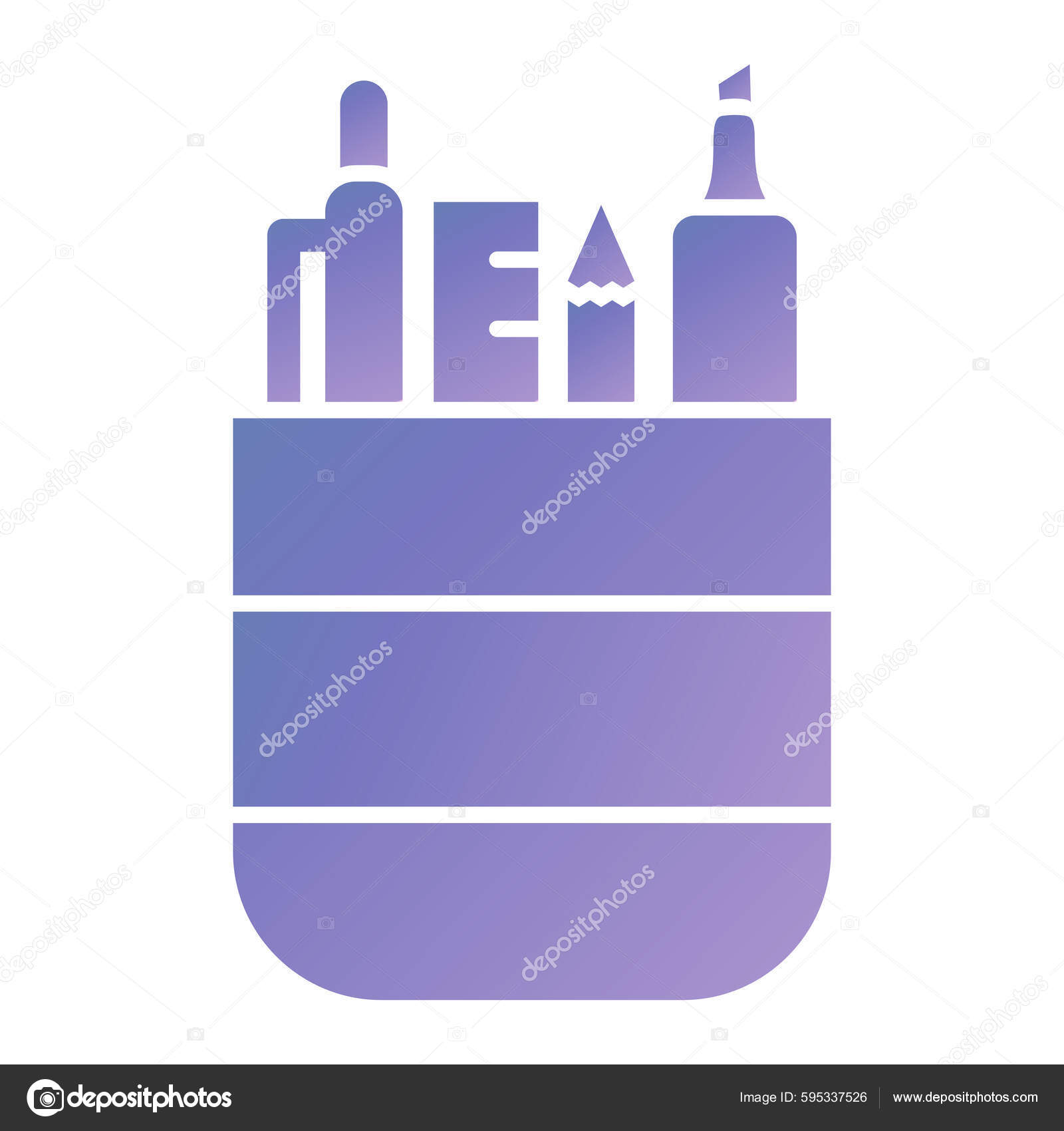 Vector Illustration Purple White Background Stock Vector by