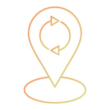 Konum simgesiyle harita işaretleyici. vektör illüstrasyonu