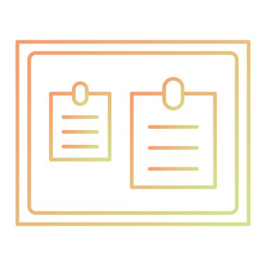 Bir pano simgesinin vektör illüstrasyonu