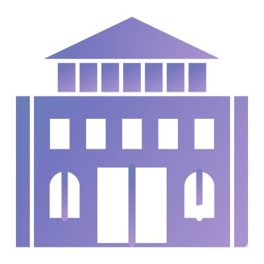 Bina. Web simgesi basit illüstrasyon