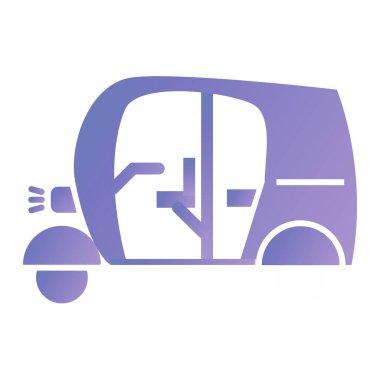 Araba ikonu. Web için basit dağıtım kamyonu vektör simgeleri çizimi