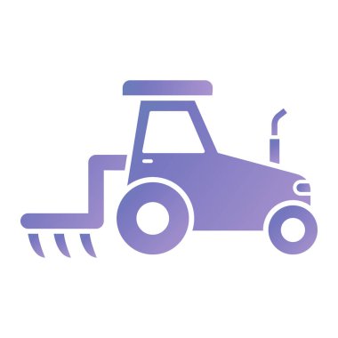 Traktör ikon vektör illüstrasyonu