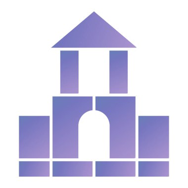 Bina. Web simgesi basit illüstrasyon