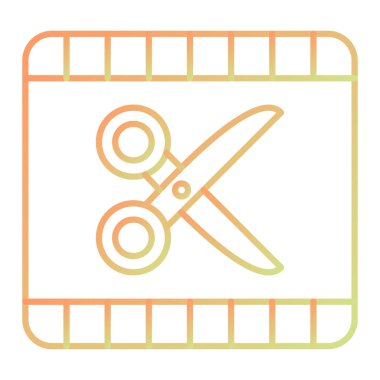 makas simgesi vektör illüstrasyonu