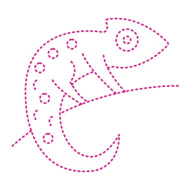 Tatlı bir çizgi film kızının vektör çizimi