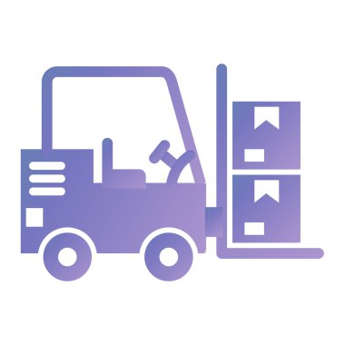 Forklift kamyon simgesi vektör illüstrasyon tasarımı