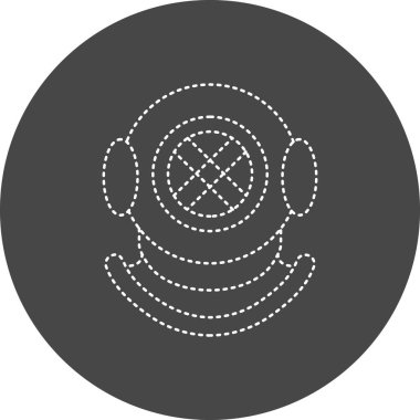 Dalış başlığı simgesinin vektör çizimi