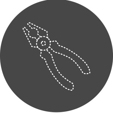 Plier Vektör Kabartma Simgesi Tasarımı  