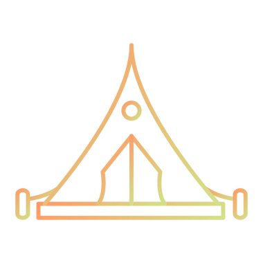 kamp çadır simgesi. vektör çizim