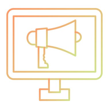 Konuşmacı. Web simgesi basit illüstrasyon