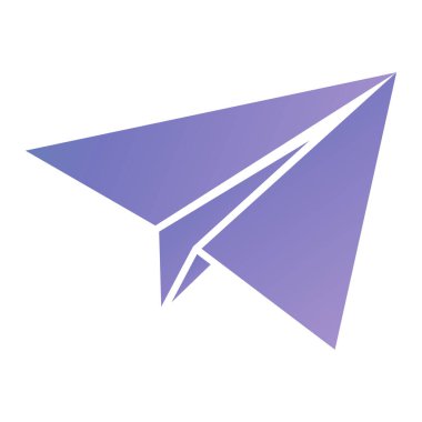 Kağıt uçak ikonu. vektör illüstrasyonu