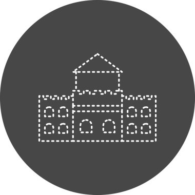 vector illustration of Great Wall China building icon