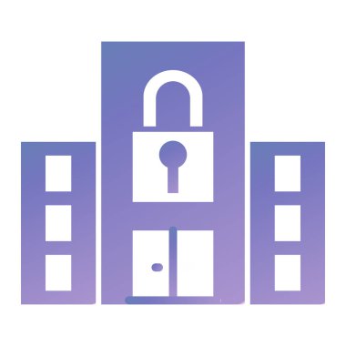 kilit simgesi, vektör illüstrasyonu