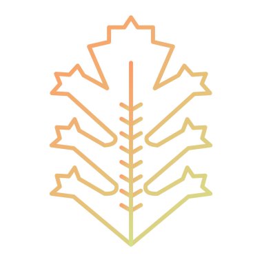 Yaprak simgesi vektörü beyaz arkaplanda izole edildi