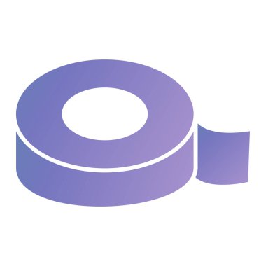 vector illustration of single blue ribbon icon on white background