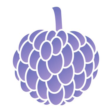 Üzüm meyvesi simgesinin vektör illüstrasyonu