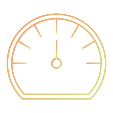 Saatin tek izole edilmiş simgesinin vektör çizimi