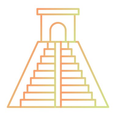 Merdiven ikonu. Beyaz arkaplanda izole edilmiş web tasarımı için merdiven vektör simgelerinin izometriği