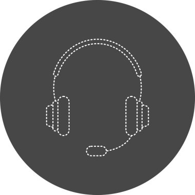 Color vector headphones icon illustration