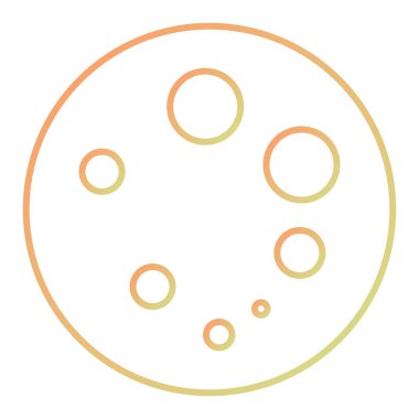 vector illustration of single isolated object of biscuit and space icon