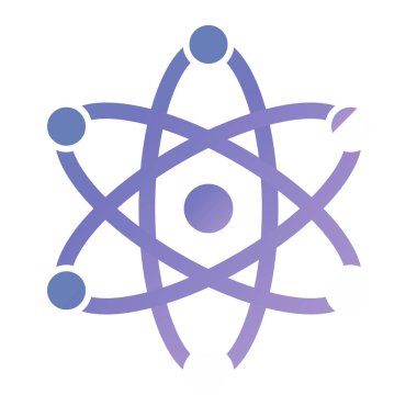 Atom simgesi. vektör illüstrasyonu