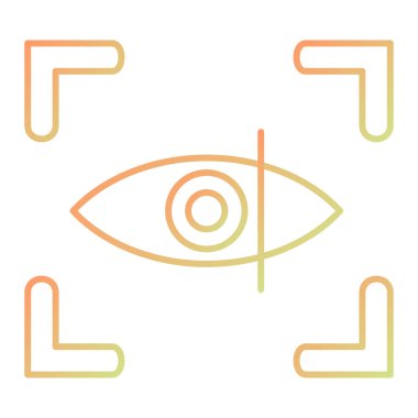 Göz simgesinin vektör illüstrasyonu