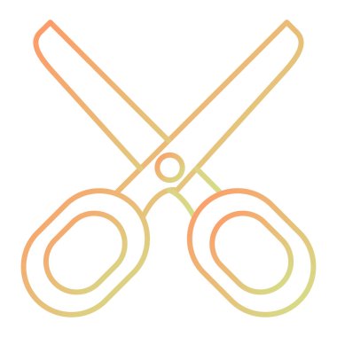 Makas simgesi. Web için makas vektör çizgisi simgelerinin özet çizimi