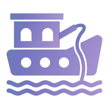 Gemi. Web simgesi basit illüstrasyon