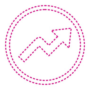 growing arrow icon, vector illustration