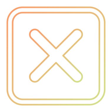 Simgeyi iptal et. vektör illüstrasyonu