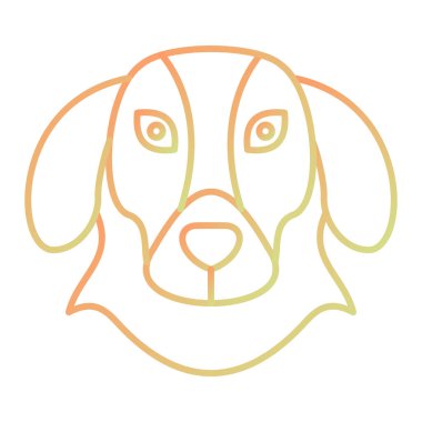 Köpek. Web simgesi basit illüstrasyon