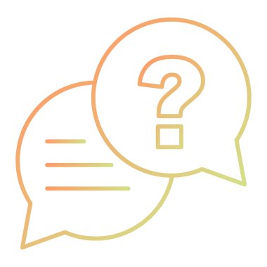 Soru işareti simgesi. düz dizayn biçimi 10