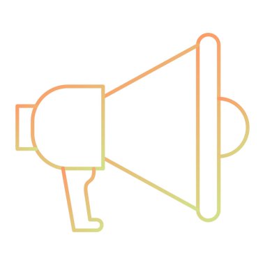 Megafon ikonu vektör illüstrasyonu