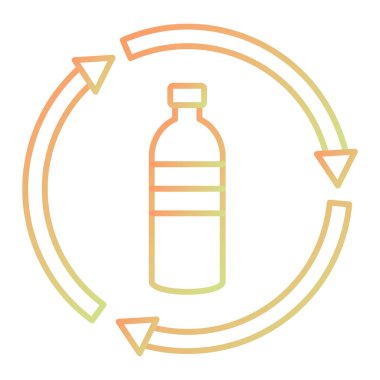 su şişesi simge vektör çizim