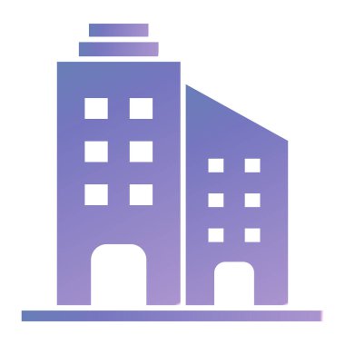 Bina. Web simgesi basit illüstrasyon