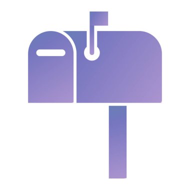 Posta kutusu. Web simgesi basit illüstrasyon