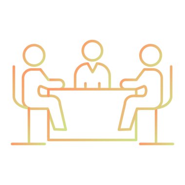 İş ekibi dizüstü bilgisayar, vektör illüstrasyonu üzerinde çalışıyor