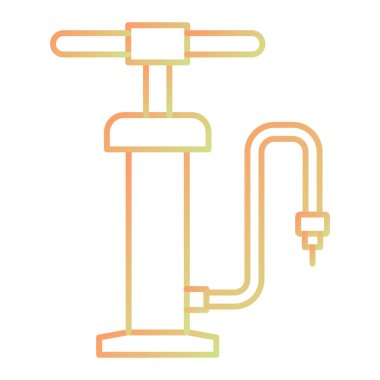 Su pompası ikonu. Web için gaz boru vektör simgelerinin özet çizimi